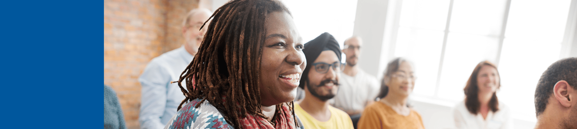 Students smiling in classroom