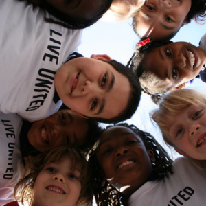 kids in live united shirts